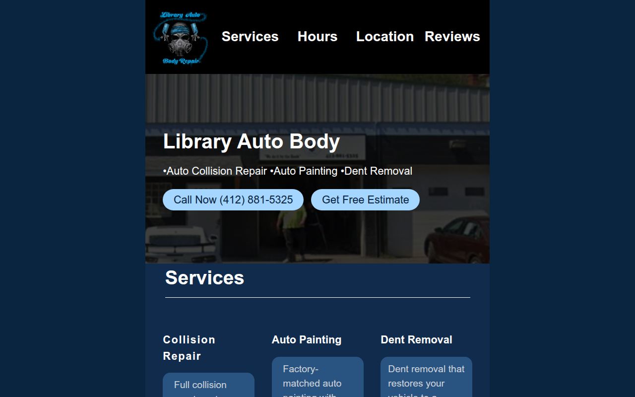 Library Auto Body repair shop photo 1